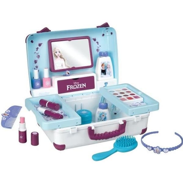 FROZEN Skönhetsresväska - Snow Queen - Frisör, nagelsalong, smink - från 3 år