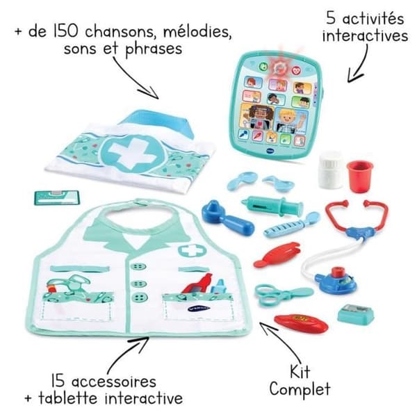 VTECH - 1,2,3 Imitate Me - Electronic Doctor Apprentice Kit - Barn låtsas leksak