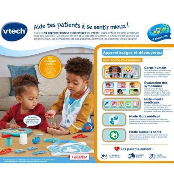 VTECH - 1,2,3 Imitate Me - Electronic Doctor Apprentice Kit - Barn låtsas leksak