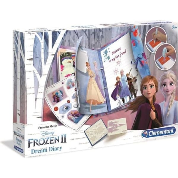Frozen 2 diary - CLEMENTONI - Med klistermärken och tillbehör