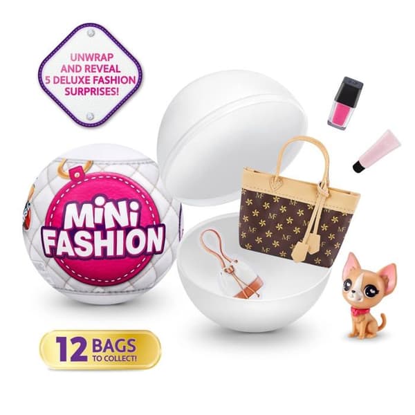 Zuru 5 surprise - 77246 - 5 SURPRISE Mini Fashion - Väskor och modeaccessoarer i äkta tyg samlarobjekt (paket med 2)