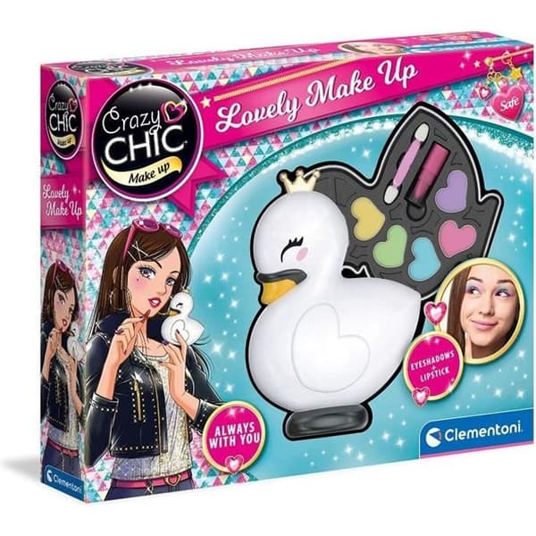Swan makeup palett - Clementoni - 18632 - Mjuka nyanser - För barn från 6 år