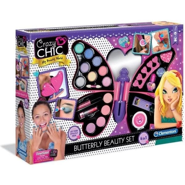 CLEMENTONI - Butterfly sminkväska - Tjej - Från 6 år