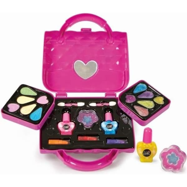 Crazy Chic sminkväska - CLEMENTONI - Rosa och svart - För barn från 6 år och uppåt