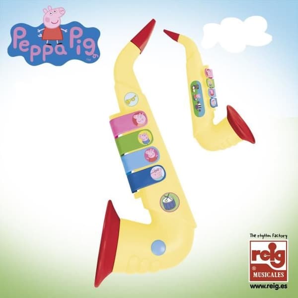 Peppa Pig 4 Note Saxofon - In Box - Tjej - Från 3 år - Gul - Flerfärgad
