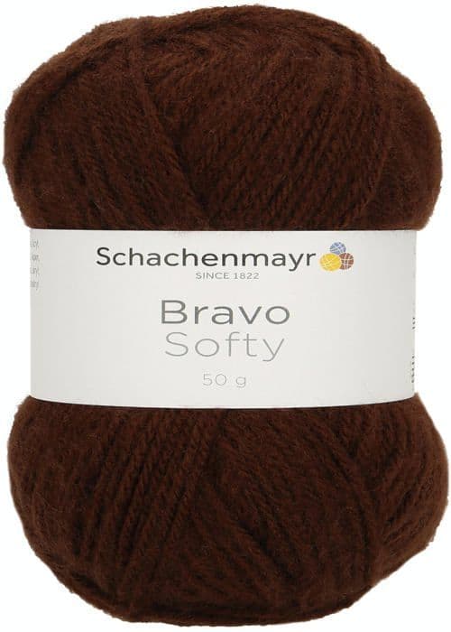 Modespel - sömnad - styling Mez - 9807589-08281 - Schachenmayr Bravo Softy, 50G braun stickgarn