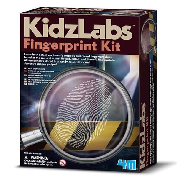 Detektivkit - Fingeravtryck - Svart och rött - Barn - Blandat