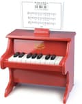 Miniatyrbild 2 av 2: VILAC - 18-tangenters rött piano med noter