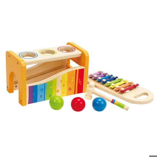 Hape E0305 xylofon hammarbänk - Musikalisk utvecklingsleksak i trä