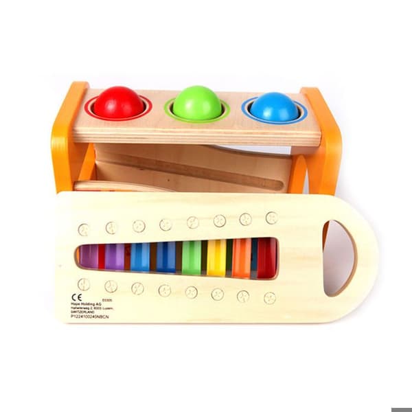 Hape E0305 xylofon hammarbänk - Musikalisk utvecklingsleksak i trä