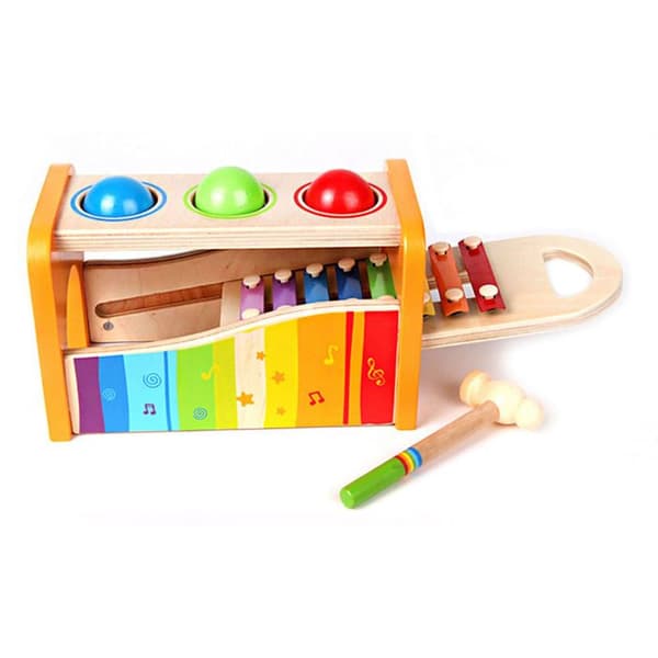 Hape E0305 xylofon hammarbänk - Musikalisk utvecklingsleksak i trä