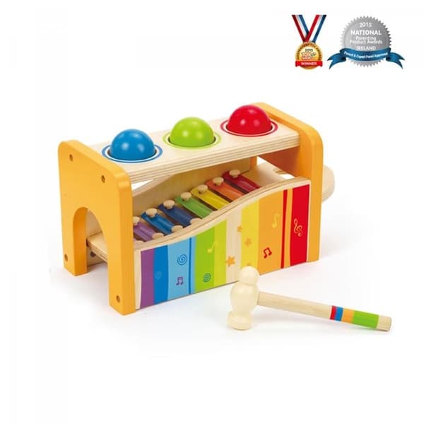 Hape E0305 xylofon hammarbänk - Musikalisk utvecklingsleksak i trä