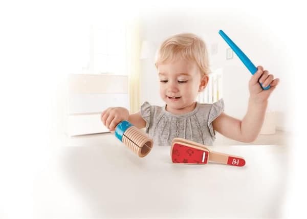 Träleksak - HAPE - Slagverksduo - Tidiga årspel - Tidiga lärandespel - Musikleksaker