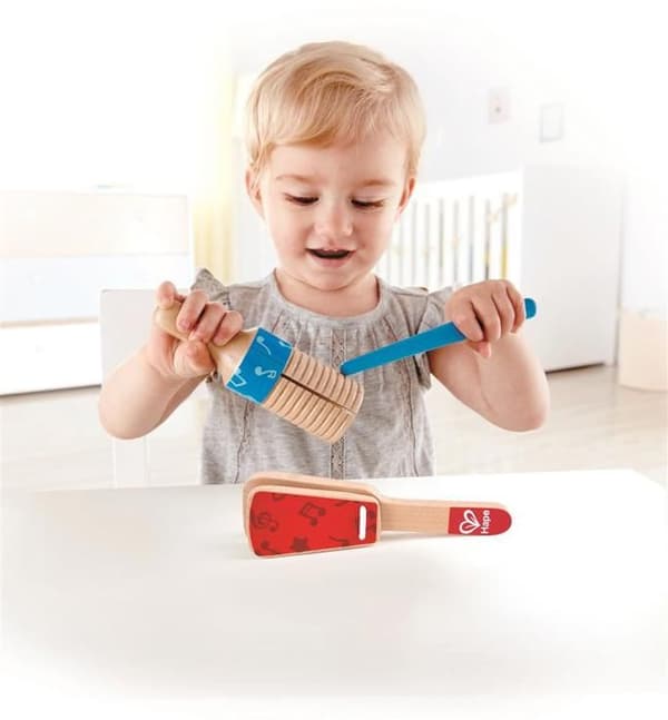 Träleksak - HAPE - Slagverksduo - Tidiga årspel - Tidiga lärandespel - Musikleksaker