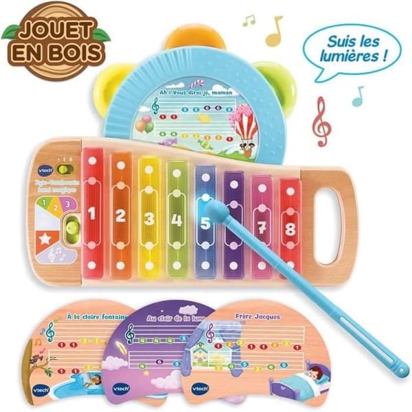 VTECH BABY - Play Green - Magic Lumi Xylo-Tambourine (FSC® träleksak)