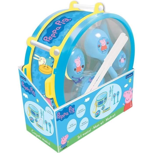 Lexibook - Peppa Pig Musical Set - 7 instrument - Förvaring i trumman