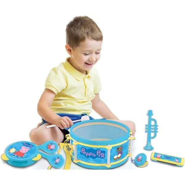 Lexibook - Peppa Pig Musical Set - 7 instrument - Förvaring i trumman