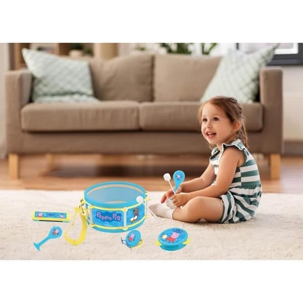 Lexibook - Peppa Pig Musical Set - 7 instrument - Förvaring i trumman
