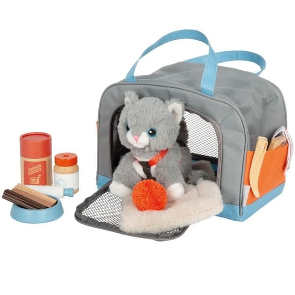 Liten fotsällskap - Katt med väska och skötselkit - LEGLER