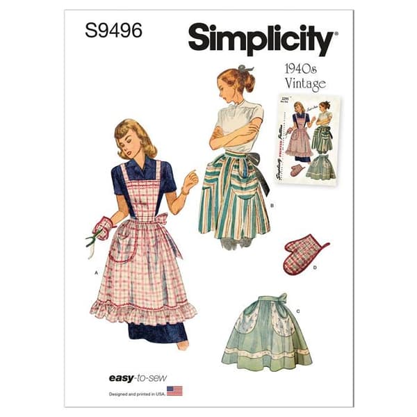 Modespel - sömnad - Enkel styling - SS9496OS - Odefinierat OS-förkläde (En storlek)