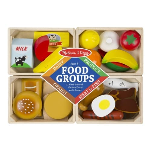 Melissa & Doug - Matgrupper - Träleksaker med mat