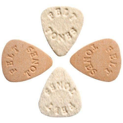 Timber Tones Filt Series Bag med 4 Vit/Beige Filt Picks - FTMB4