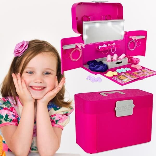 Set Trunk Toilettillbehör 25 accessoarer för barn Ultimate stylingväska