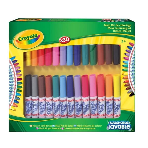 Maxi målarset "30 mini filtpennor" Crayola