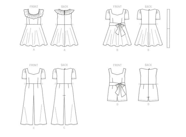 Mode Spel - couture - stil Terick - B6888A - But Girl Plus Sportkläder A (7-8-10-12-14), papper