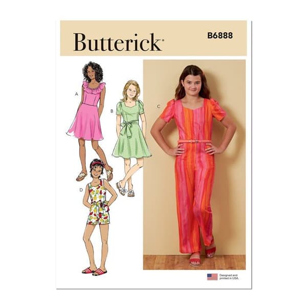 Mode Spel - couture - stil Terick - B6888A - But Girl Plus Sportkläder A (7-8-10-12-14), papper