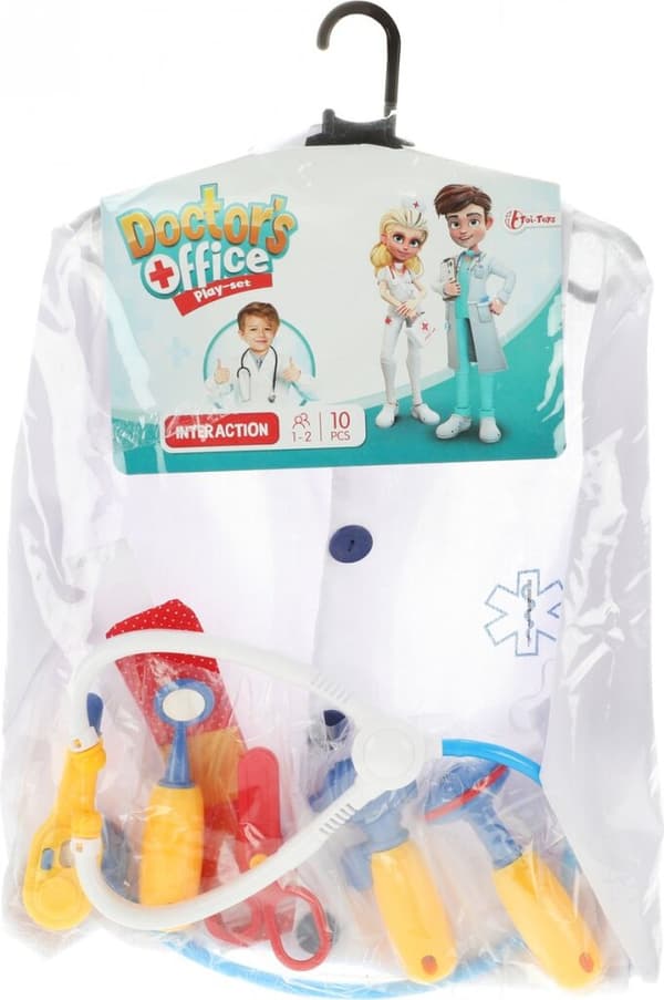 Toi Toys Dress-up sæt Doctor Junior Polyester Hvid 10 stk