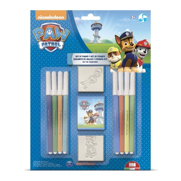 Paw Patrol väritys- ja leimaussetti, 11 osaa