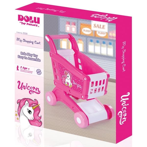 Dolu Unicorn Indkøbskurv Pink