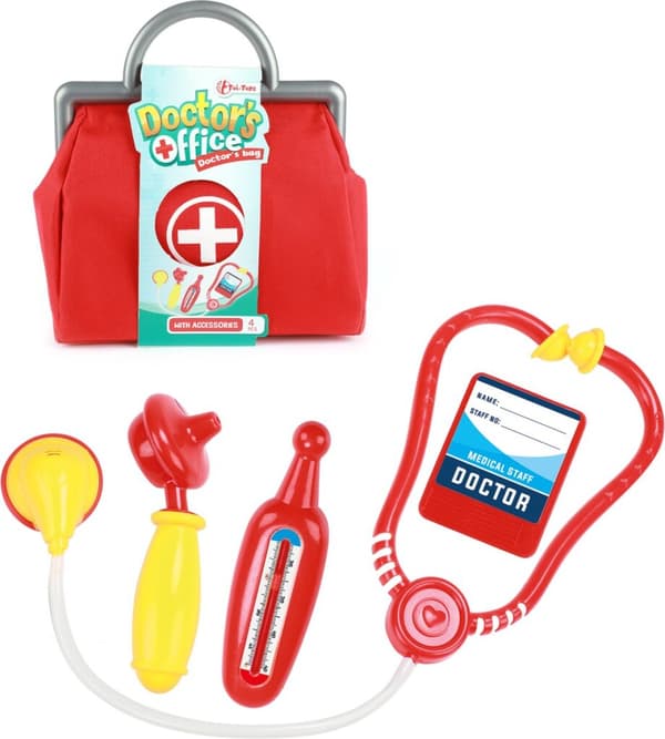Toi-Toys Doctor's Set i taske med sprøjte og termometer