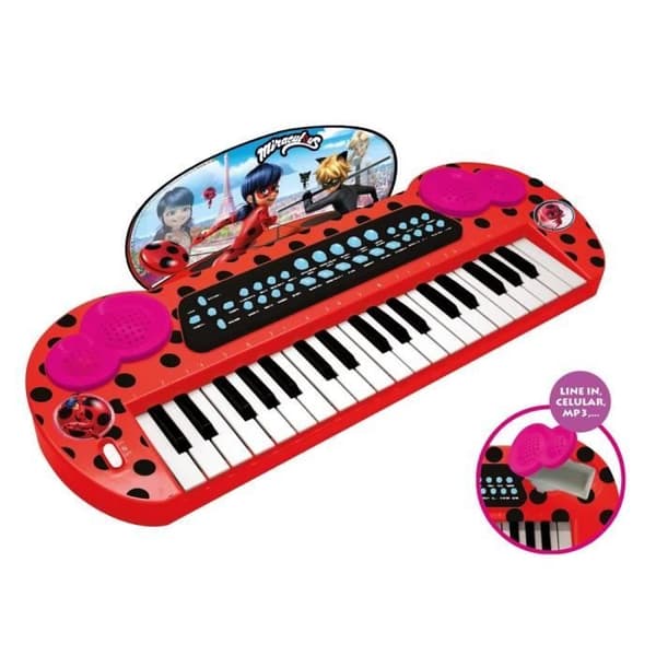 MIRACULOUS/LADYBAG Elektroniskt piano - 8 rytmer - 8 instrument - batteridriven