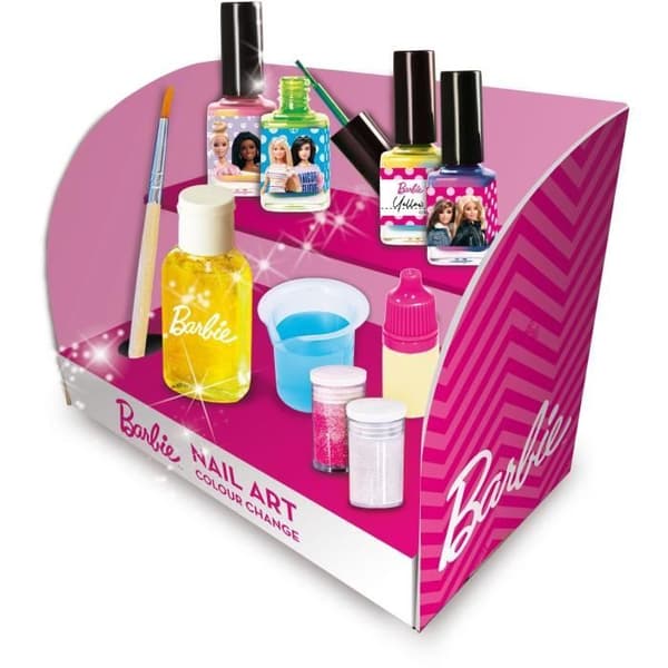 Barbie nail art färg nagellack som ändrar färg - Lisciani