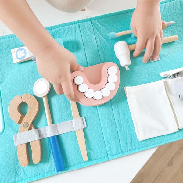 TOOKY TOY Lilla Tandläkarset Doktorsväska 19 st. FSC