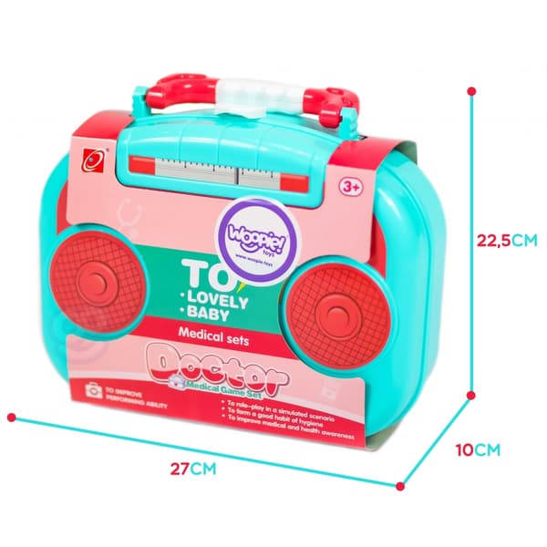 WOOPIE Little Doctor Set Läkare i Resväska + 19 Tillbehör