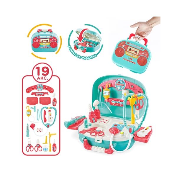 WOOPIE Little Doctor Set Läkare i Resväska + 19 Tillbehör