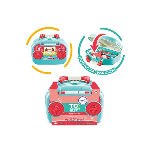 WOOPIE Little Doctor Set Läkare i Resväska + 19 Tillbehör