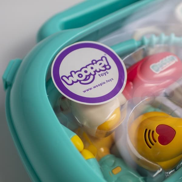 WOOPIE medicinsk sæt lille læge i kuffert lys lyd + tilbehør