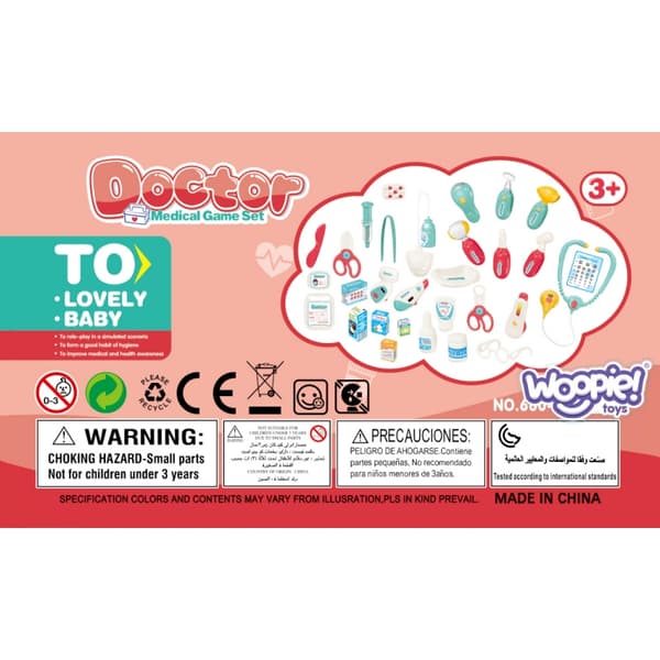 WOOPIE Little Doctors Hospital Set Læger i kuffert + tilbehør