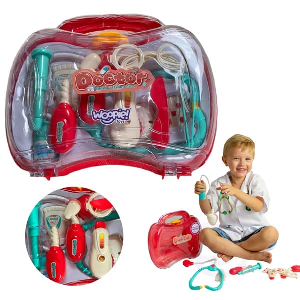 WOOPIE Little Doctors Sjukhusset Läkare i Resväska + Tillbehör