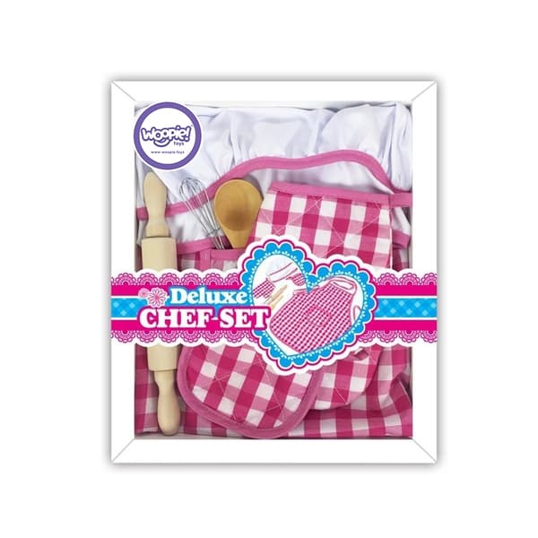 WOOPIE Little Chef Set ruoanlaittopuku keittiötarvikkeet 7 kpl.