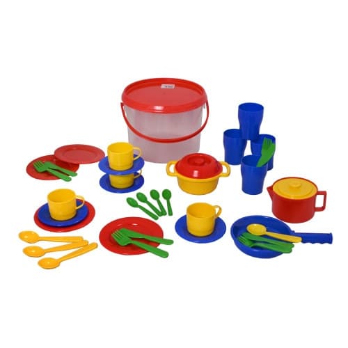 PLASTO - Kitchen set in bucket - 39 parts (1501000)