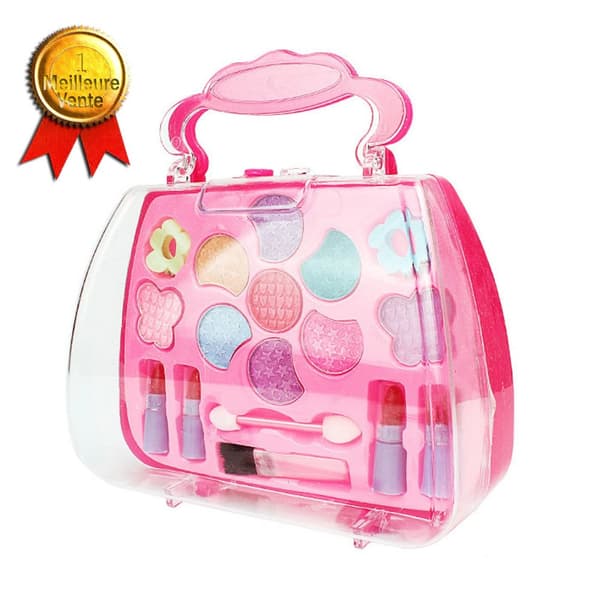 TD® Barn tjej prinsessa kosmetika set säker flicka lek hus handväska simulering prinsessa smink leksak box-ca