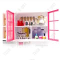 Miniatyrbild 4 av 4: TD® Girl lekhus kök matlagning kombination leksaker high-end barn simulering kök servis set