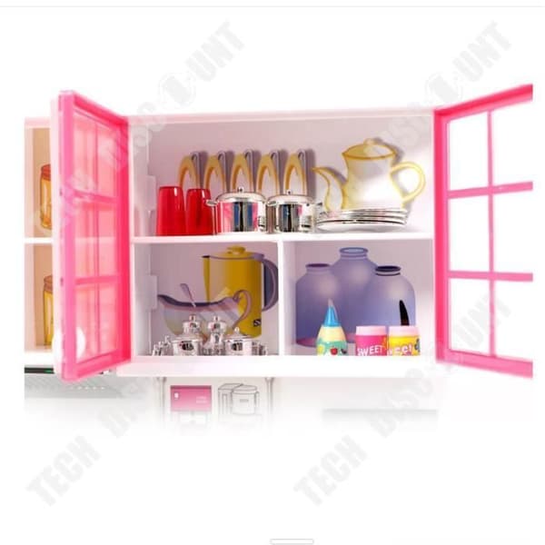 TD® Girl lekhus kök matlagning kombination leksaker high-end barn simulering kök servis set