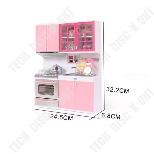 TD® Girl lekhus kök matlagning kombination leksaker high-end barn simulering kök servis set