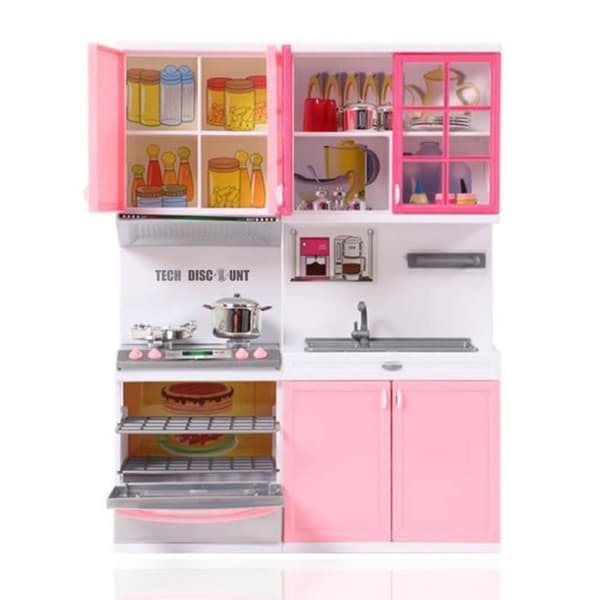 TD® Girl lekhus kök matlagning kombination leksaker high-end barn simulering kök servis set